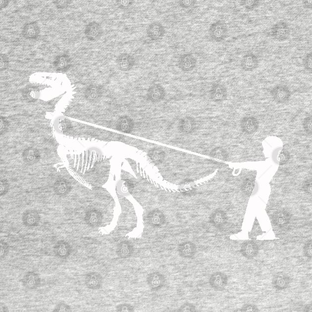 Dinosaur fossil and little boy by Collagedream